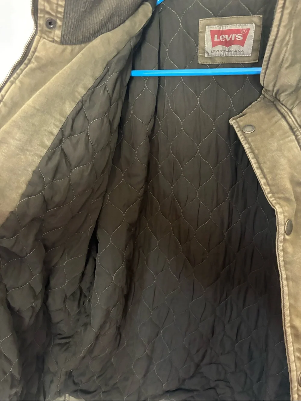 Levi’s Quilted Field Jacket - Olive Green - Large